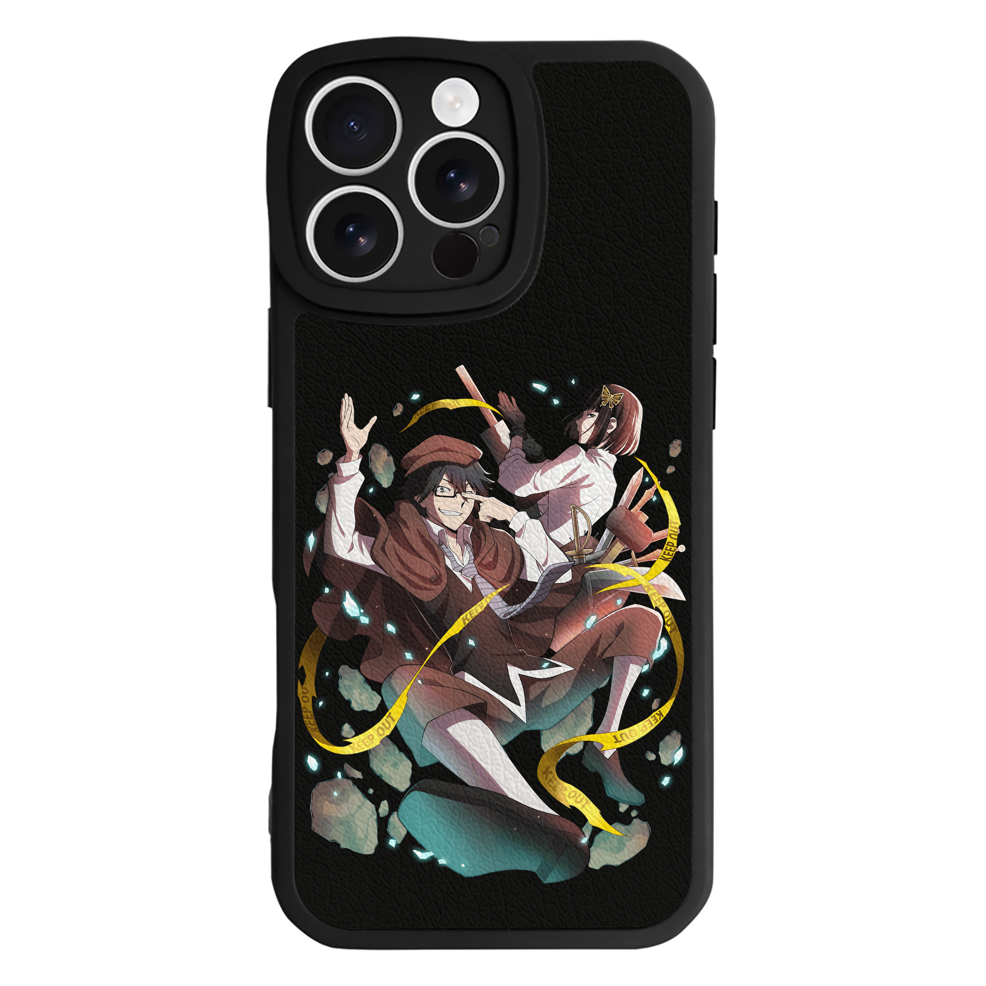 （画像用） 文豪ストレイドッグス Bungo Stray Dogs 【iPhone 16シリーズ対応】シリコンスマホケース（レザー調） 材質：シリコン